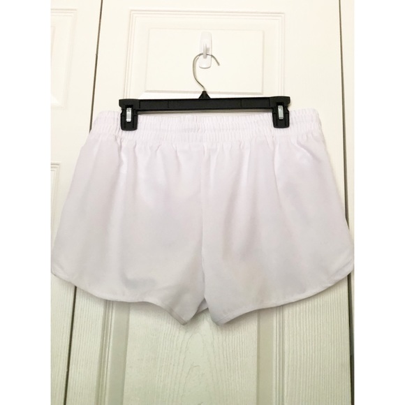 Velocity Pants - Velocity White Athletic Shorts with Under Garment